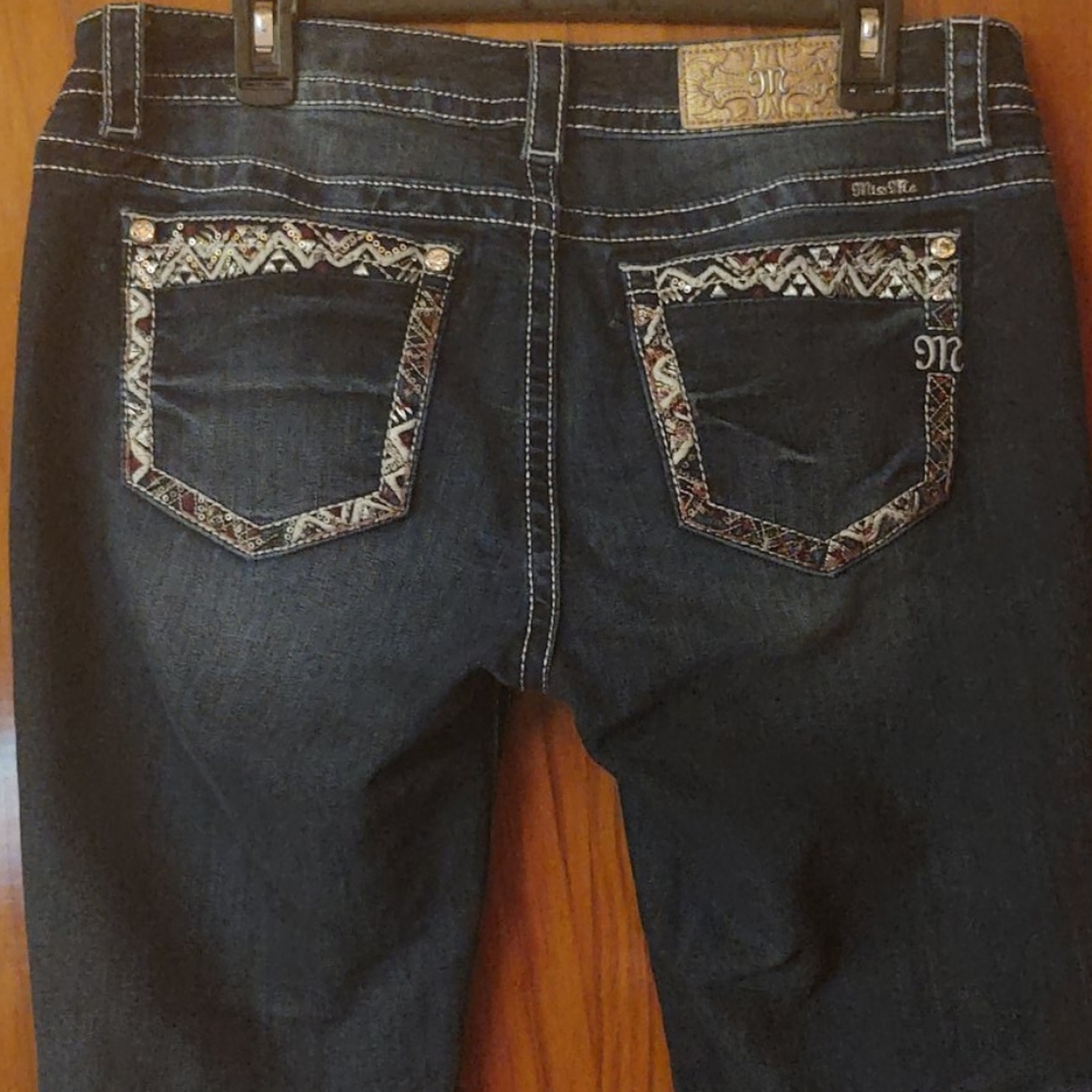 Miss Me Signature skinny, embroidered/sequins